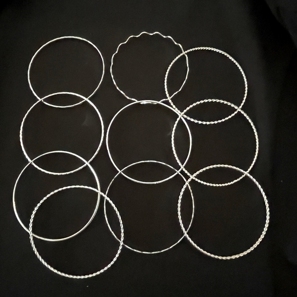 Silver Bangle Bracelets - image 4